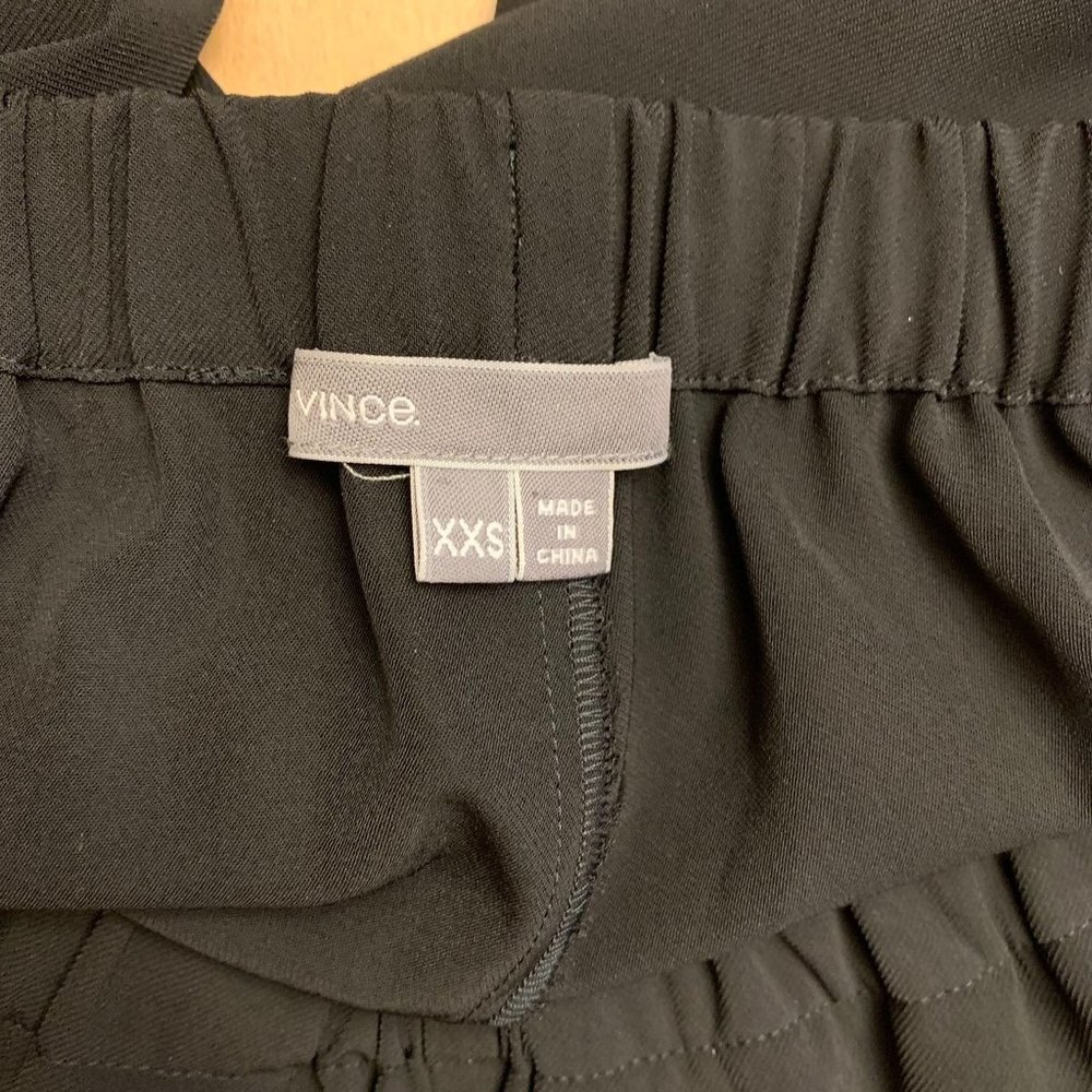 Vince Black Jogger Pant Size XXS Ankle elastic Black pockets - Picture 3 of 5